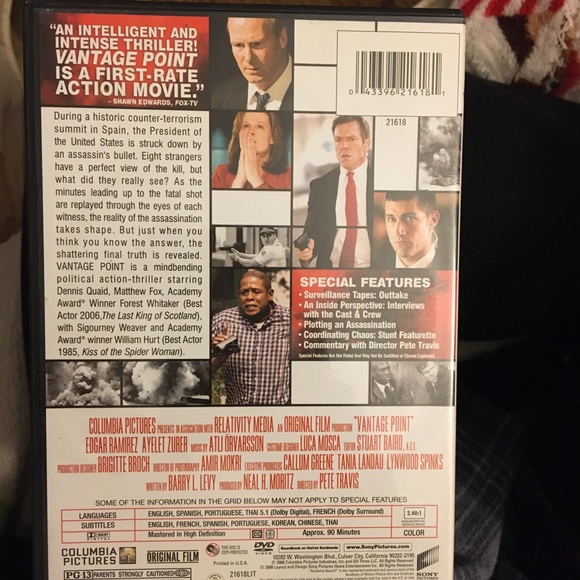 Vantage Point DVD    Action PG-13 - Picture 2 of 2